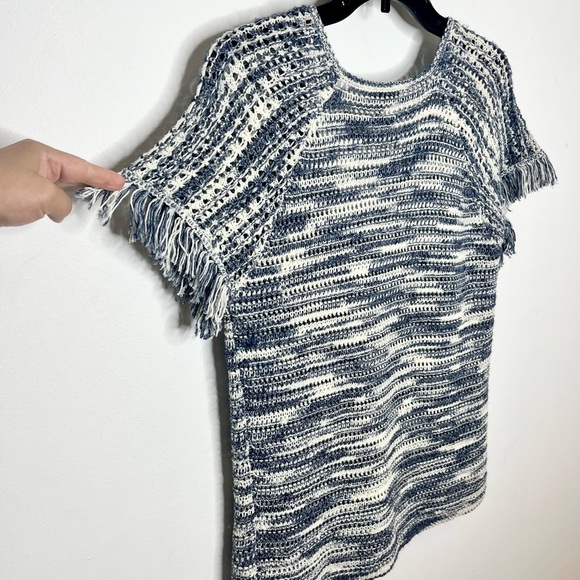 Massimo Dutti Marled Knit Short Sleeve Sweater - Picture 5 of 7